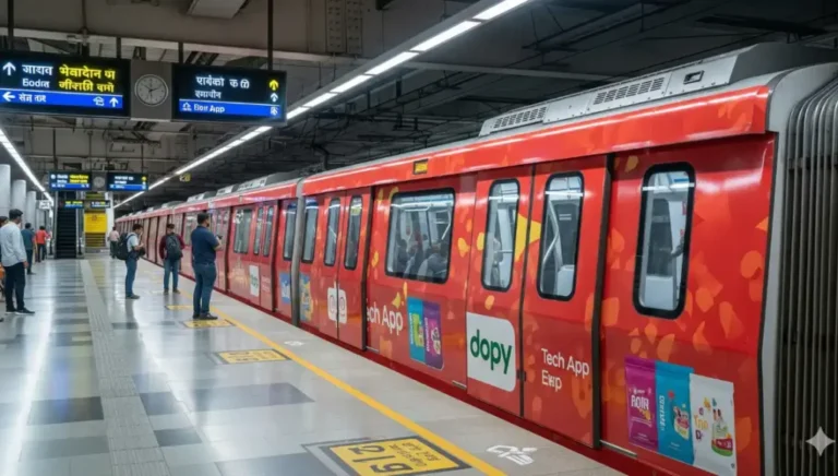 Advertising on Metro Train