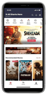 BookMyShow Carousel ad
