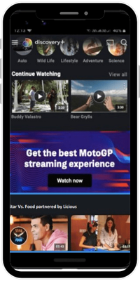 Discovery+ Sponsored Rail ad