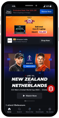 Jio Hotstar Homescreen Masthead Ad