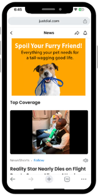 Justdial Hero Banner Ads