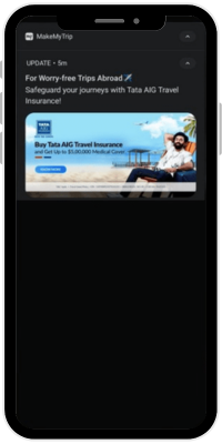 Makemytrip Notification Ad