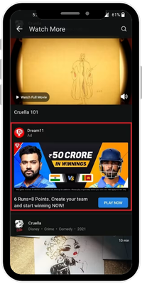 Sony LIV Banner Ads