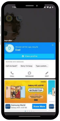 TrueCaller Carousel Ad