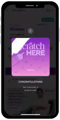 Zepto Scratch Card ad