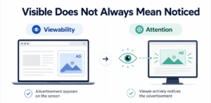 Difference between ad viewability and audience attention
