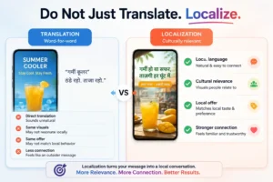 Difference between translation and localized regional advertising