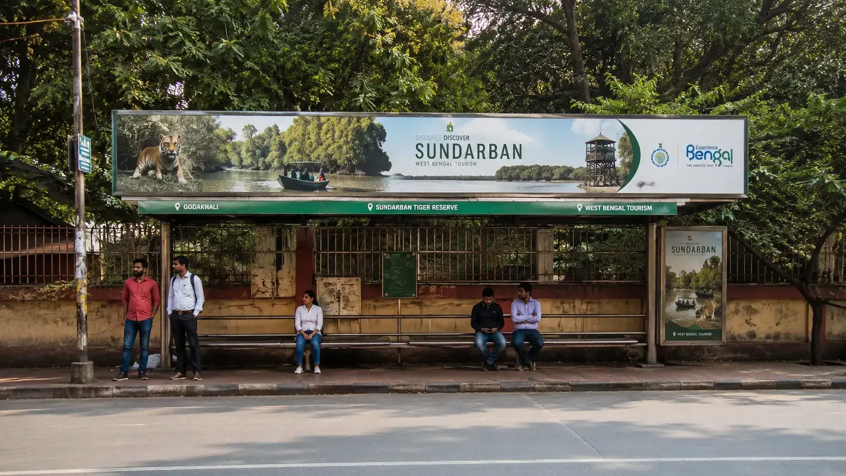 Static Bus Queue Shelter