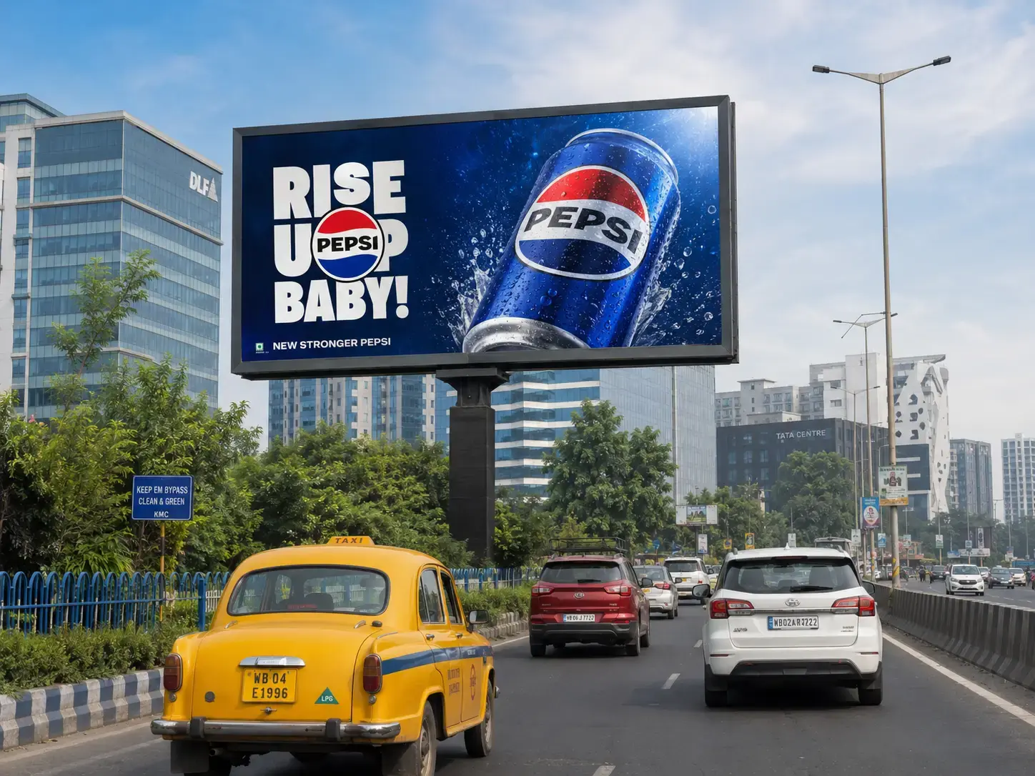 Advertising on hoarding in Kolkata