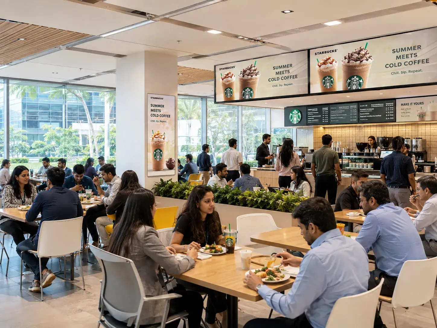 Cafeteria & Food Court Branding - corporate park advertising in Gurgaon