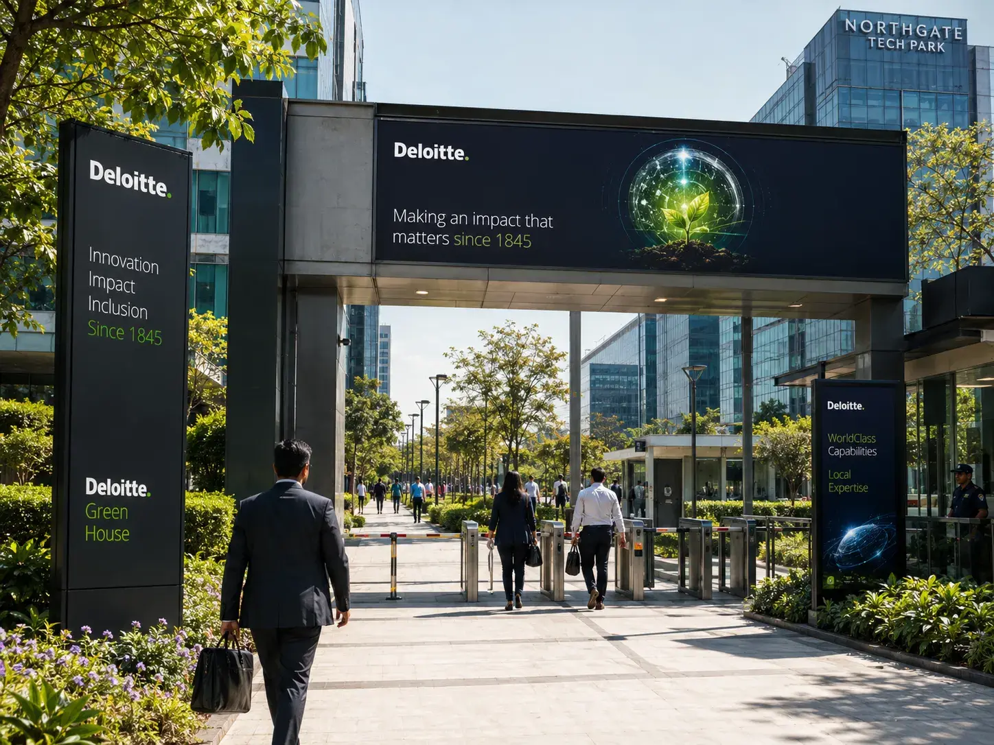 Entry Gate, Walkway & Common-Area Branding - corporate park advertising in Gurgaon