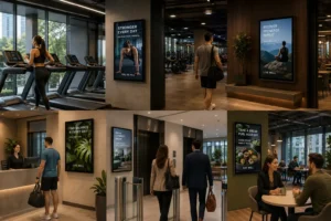 Indoor digital screens