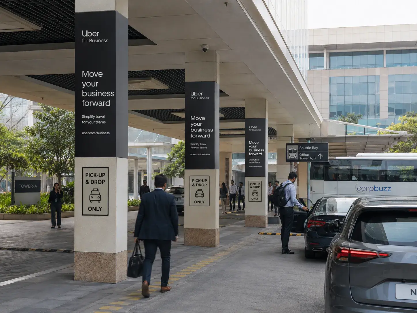 Parking, Shuttle & Cab-Zone Branding - corporate park advertising in Gurgaon