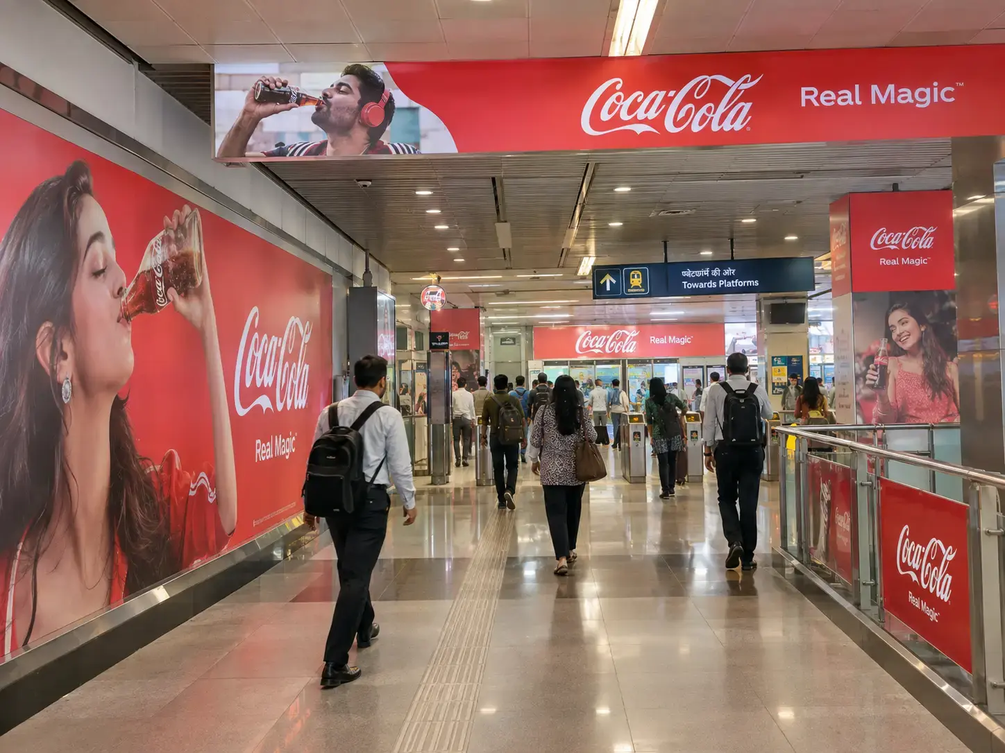 Concourse and Paid-Area Branding - metro station advertising in Chennai