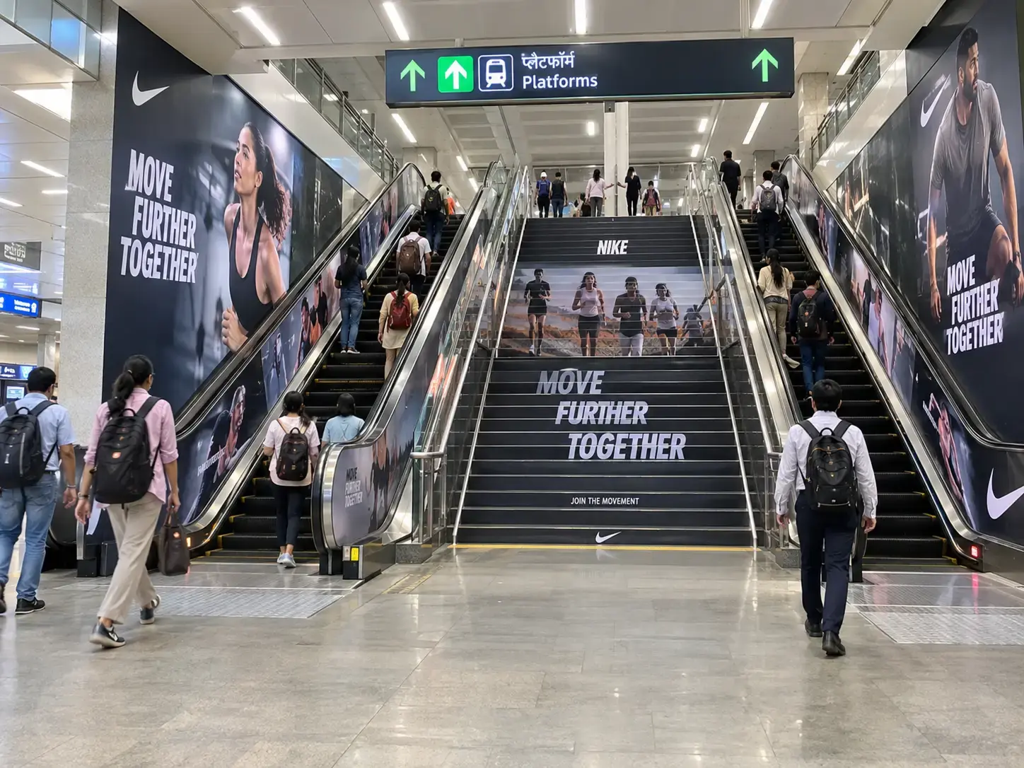 Escalator and Staircase Branding - metro station advertising in Chennai