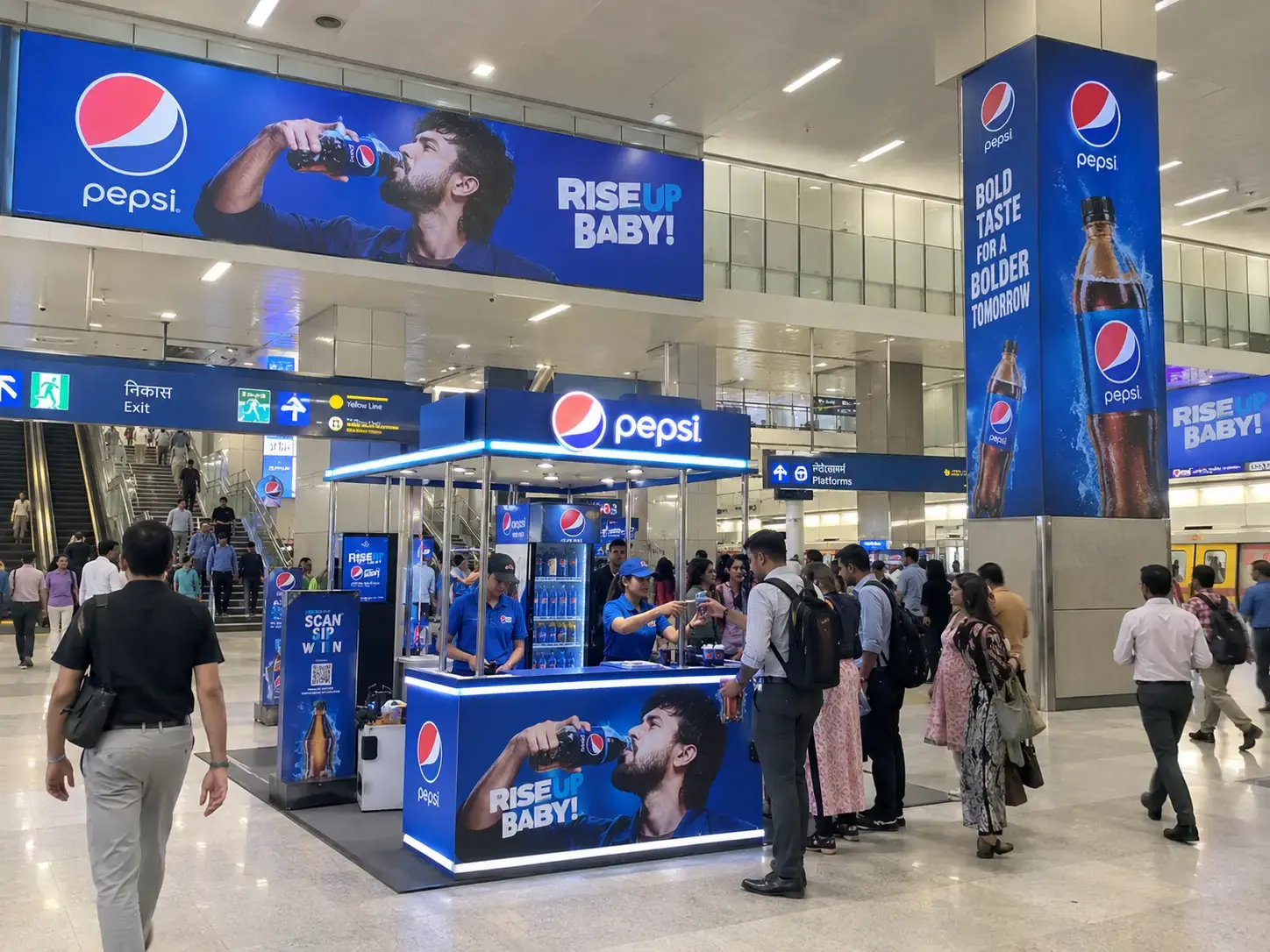 Kiosks, Activations and Station Domination - metro station advertising in Chennai